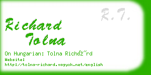 richard tolna business card